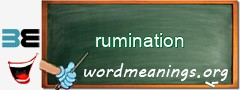 WordMeaning blackboard for rumination